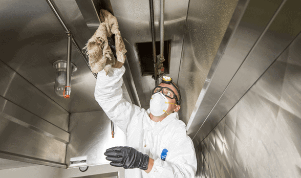 Expert cleaning commercial kitchen HVAC to help improve hygiene